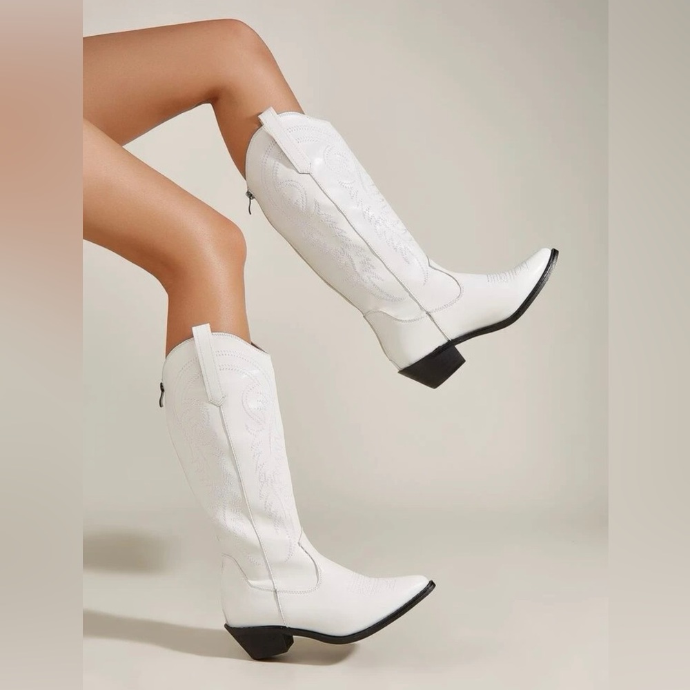 White Western Cowboy Boots
